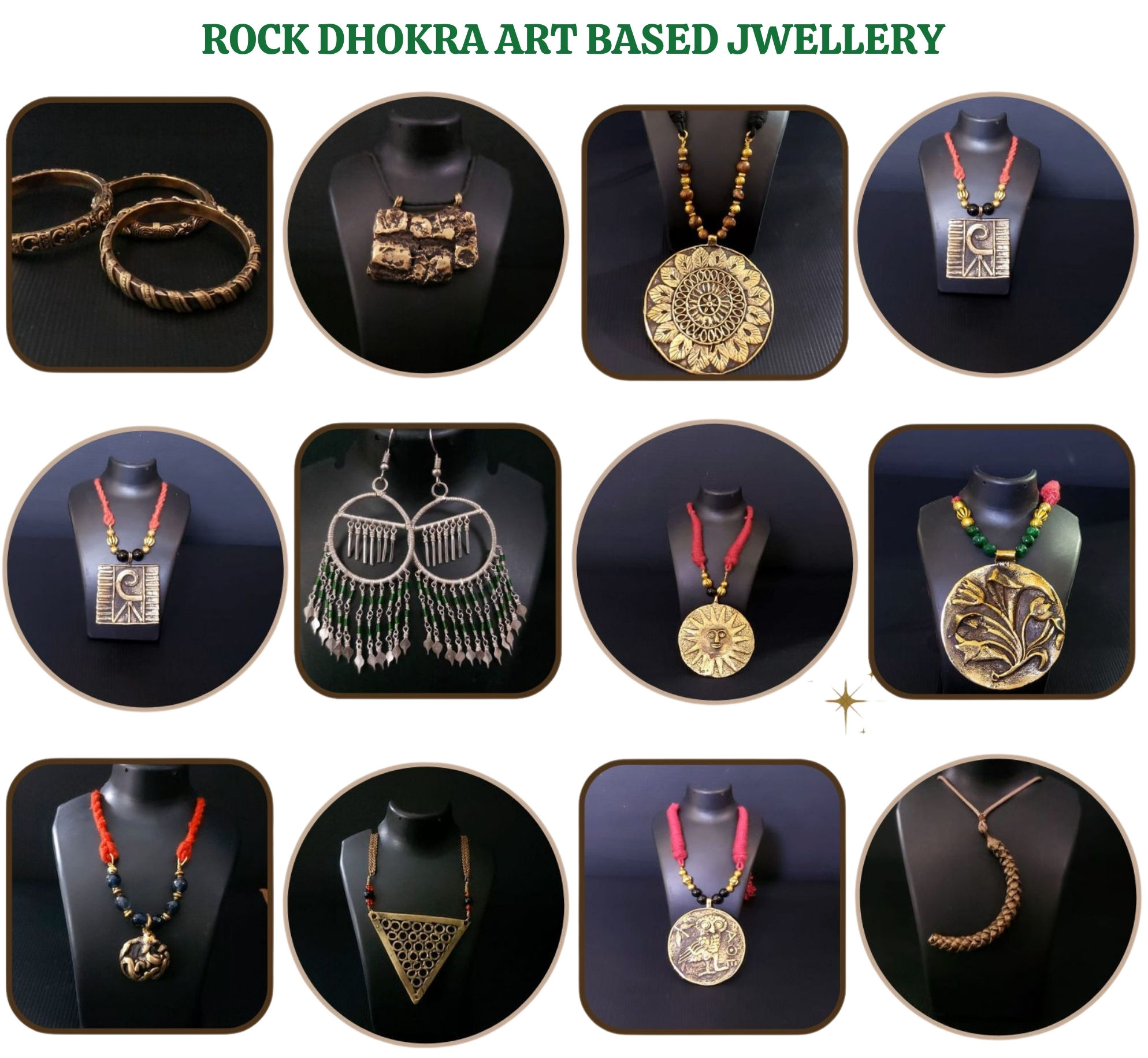 Rock Dhokra Art Based Jwellery